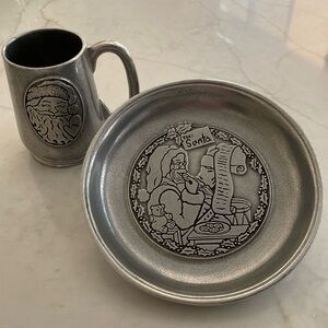 Wilton Armetale Holiday Occasions plate and mug set.